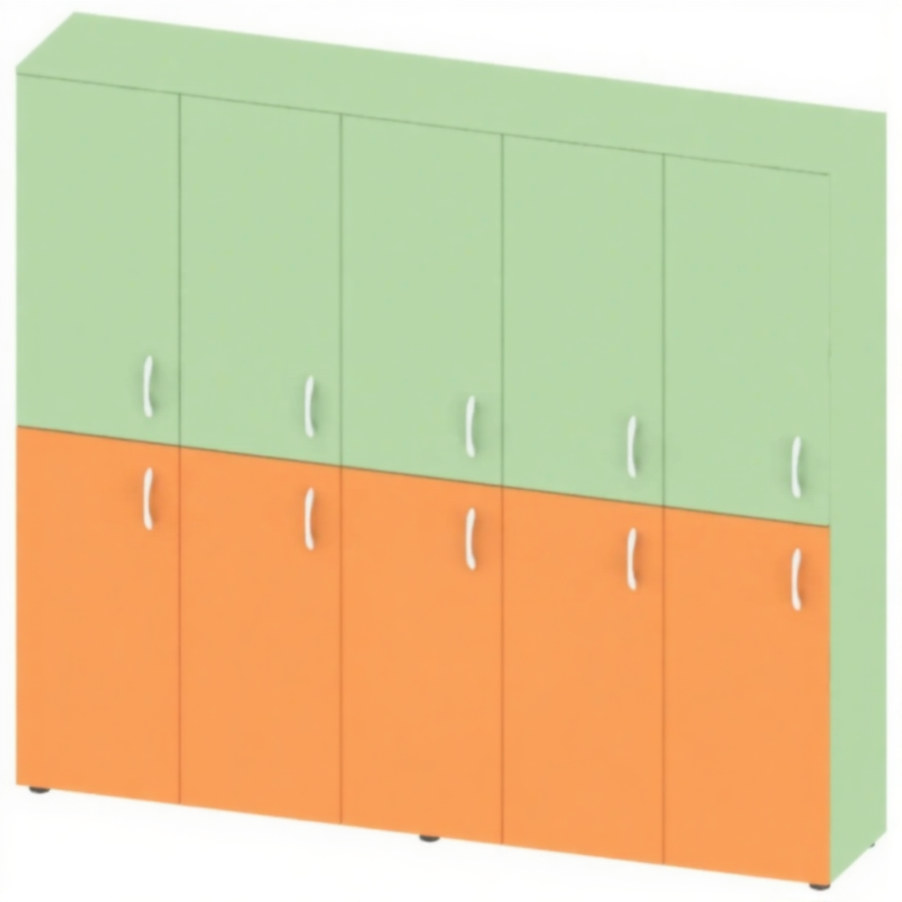 Шкаф детский для одежды двухъярусный на 5 секции МБ-ШК-15