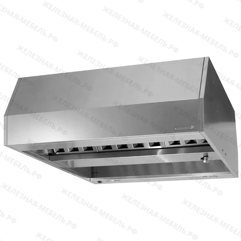 Зонт вытяжной закрытый ЗВЗб 400х1200х1600 «Base» островной