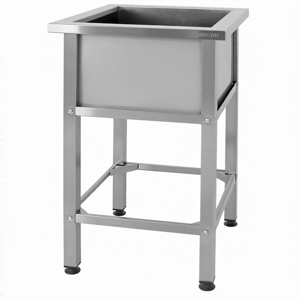 Ванна моечная ВМСн 700  1 м/о 600х600х350 (полка с отв. борт; ножка проф. тр. 40х40)