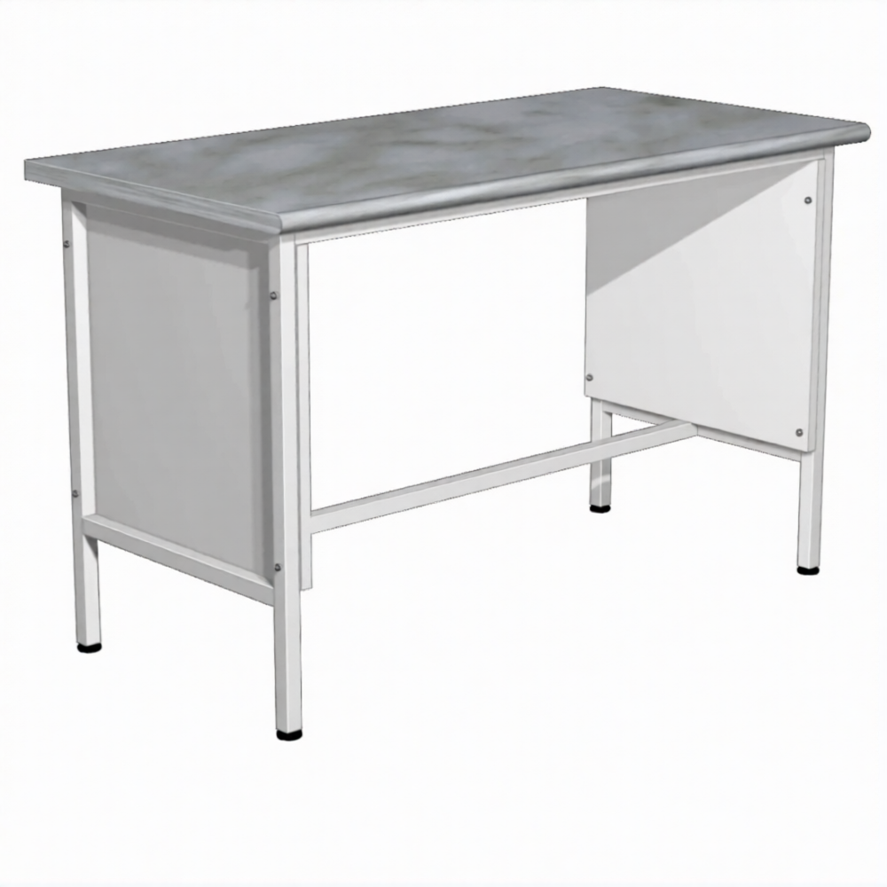 Стол для врача рабочий СЛ-2 (1600х600х750) (постформинг серый, каркас серый)