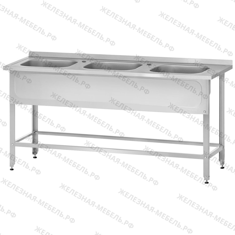 Ванна ВМЦн 860х1500х600  3 м/о, борт, отв. д/смесит., экран (ножка проф., тр. 40х40)