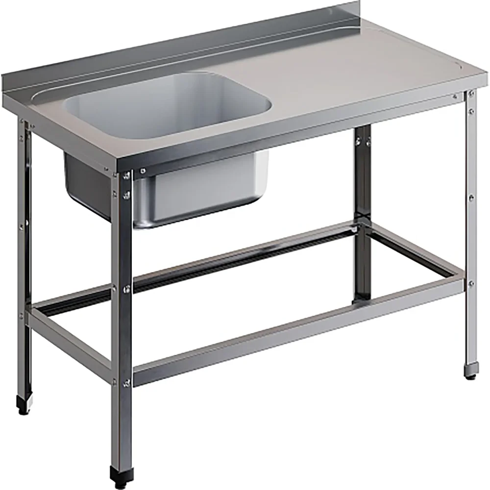 Ванна моечная цельнотянутая с рабочей поверхностью с бортом ВМЦР/1-10/6-БПО-ЭЦ