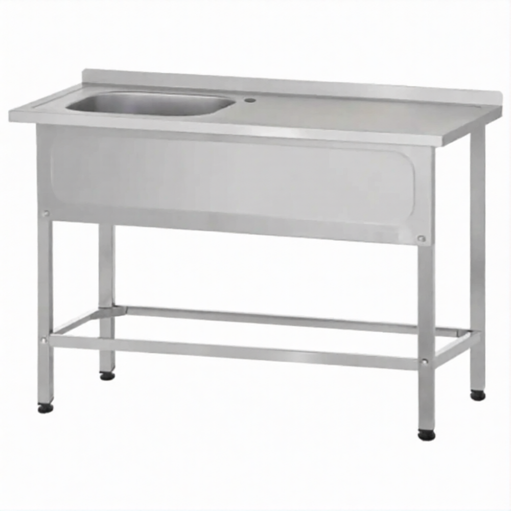 Ванна с рабочей поверх. РПЦн  860х1500х700 левое м/о 500, борт, экран (ножка проф.)