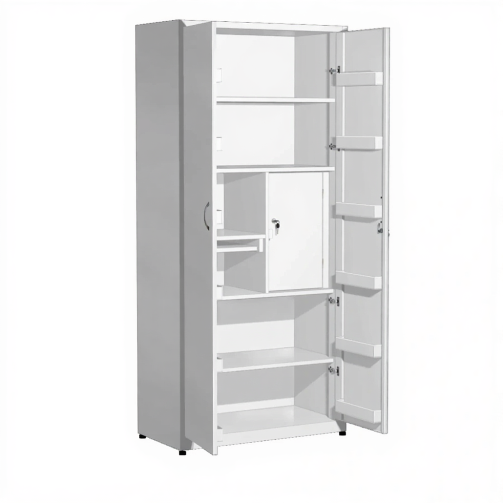 Шкаф металлический для медикаментов с сейфом ШдМ (белый)