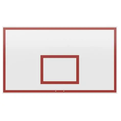 Щит баскетбольный игровой 1800х1050 фанера без рамы(красная разметка)