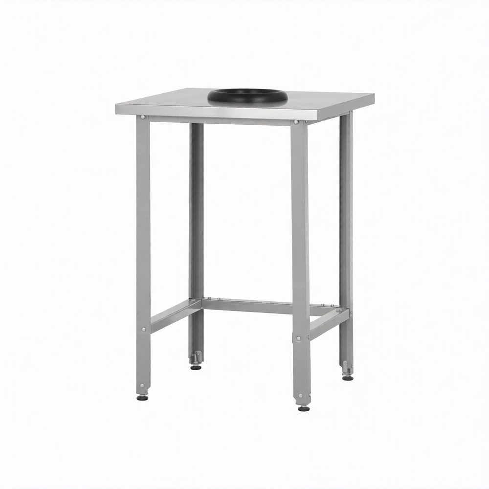 Стол СПРн 860х1500х600 «Norma Inox» сбор отходов (полка-обвязка разборная; ножка проф., тр. 40)