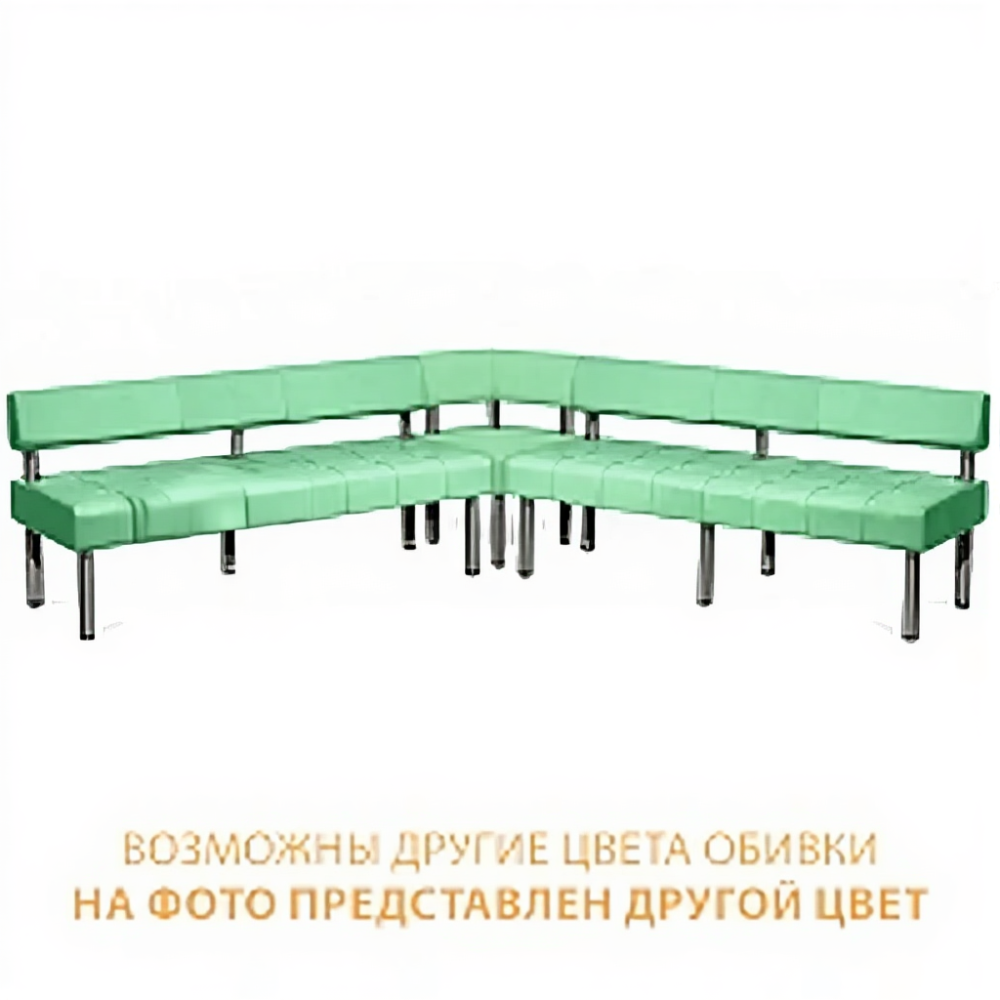 Диван модульный БС-3х + ДО-8/4 + БС-3х (кожзам Эконом белый)