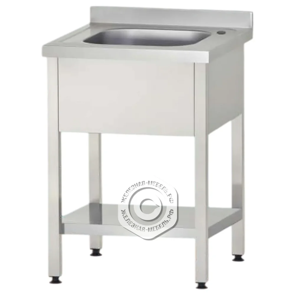 Ванна моечная ВМЦп 860х700х700  1 м/о 300х500х500, борт, отв. д/смесит.