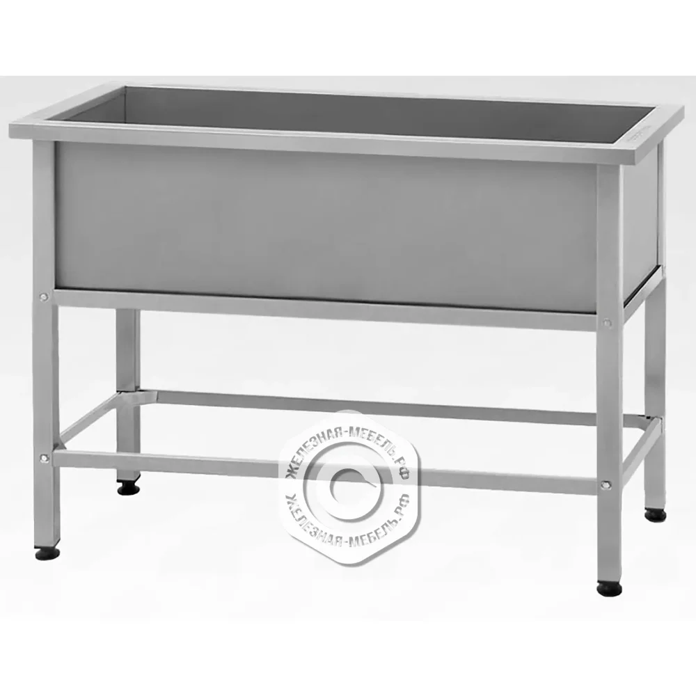 Ванна моечная ВМСн 1210 (860х1210х630)  1 м/о 350х1110х530 (ножка проф., тр. 40х40)