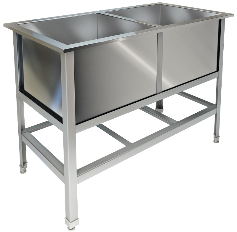 Ванна моечная двухсекционная  ВМ 21/430 краш