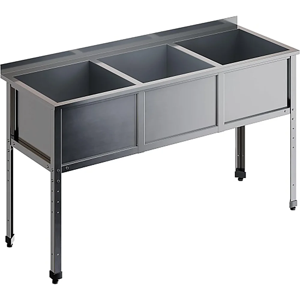 Ванна моечная трехсекционная с бортом ВМС-3/6-Б-ЭК