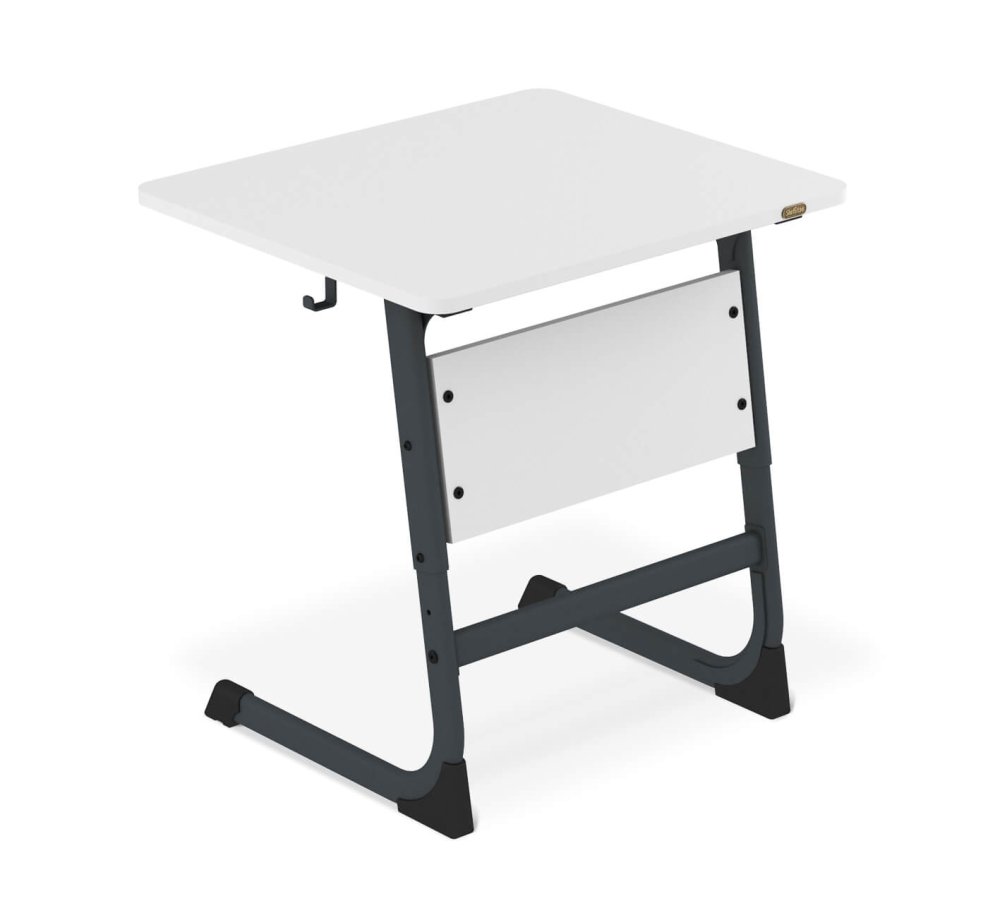 Cтол ученический белый снег/антрацит SHT-T-TN13/3-5