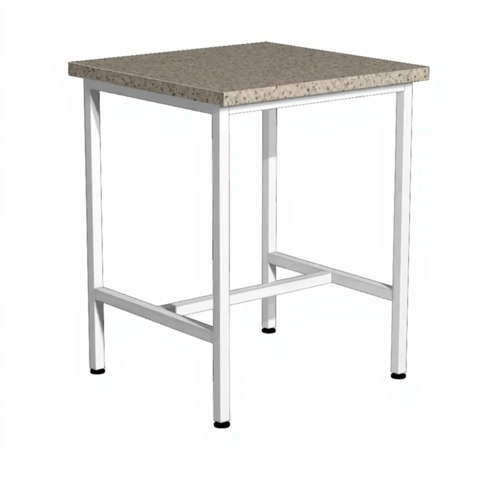 Стол лабораторный для весов (камень) СЛ/2 (400х600х750) (столешница гранит серый, каркас белый)