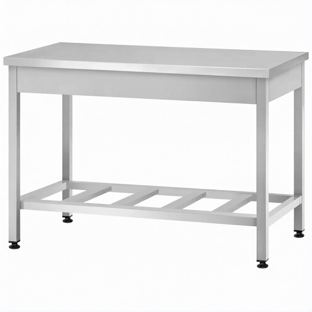 Стол производственный СПРп - 860х1000х700 «Profi Inox» (полка-решетка)