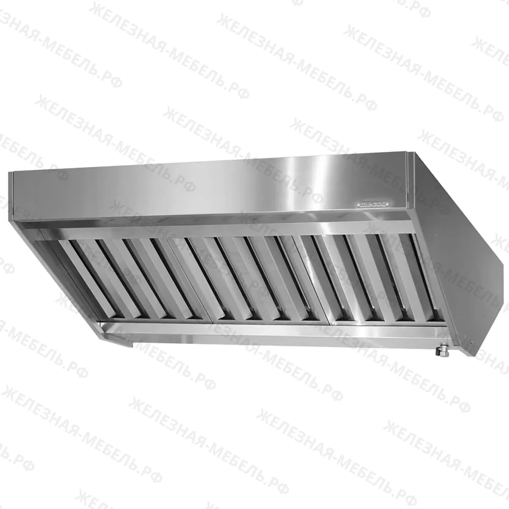 Зонт вытяжной полуоткрытый ЗВПб 400х1000х1600 «Base» островной