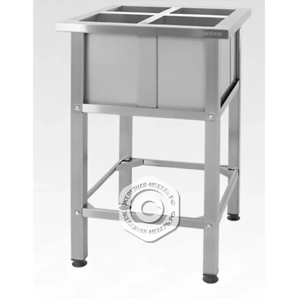 Ванна моечная для обработки яиц ВМСн 860х700х700  4 м/о (ножка проф., тр. 40х40)