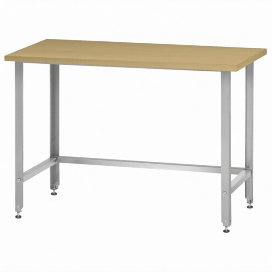 Стол кондитерский СПРн 860х1200х800 «Norma Ral» бук/40 (полка-обвязка разб.; ножка проф., тр. 40)