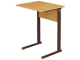 Стол школьный 1-местный 3 г/р нерегулируемый (бук, м/к коричневый, прямоугольная труба)