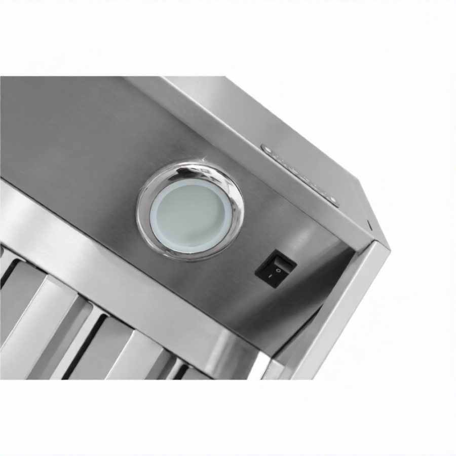 Зонт вытяжной полуоткрытый ЗВПб 400х1000х1600 «Base» островной (к-т светильников)