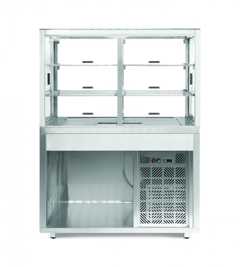 Прилавок холодильный Luxstahl ПХК (С)-1200 Premium (нерж.)