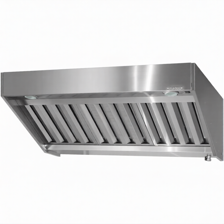 Зонт приточно-вытяжной полуоткрытый ЗППн 400х1500х1000 «Norma Inox» пристенный (к-т светильников)