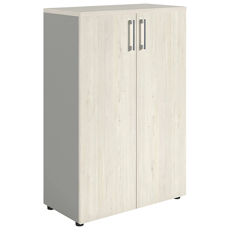Шкаф NW 0880 закрытый белое дерево/серый