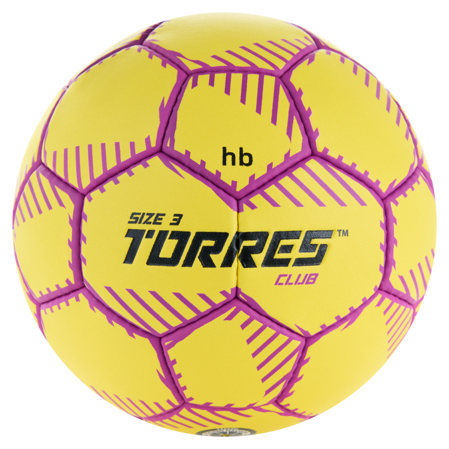 Мяч гандбольный TORRES Club, Размер 3, Цвет Желтый