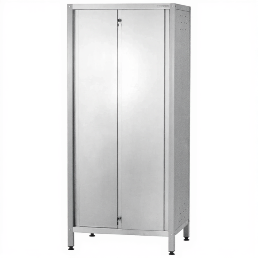 Шкаф кухонный ШЗКп - 1800х1500х500 «Profi lnox» (двери-купе, 2 сплошные полки, без к-та замков)