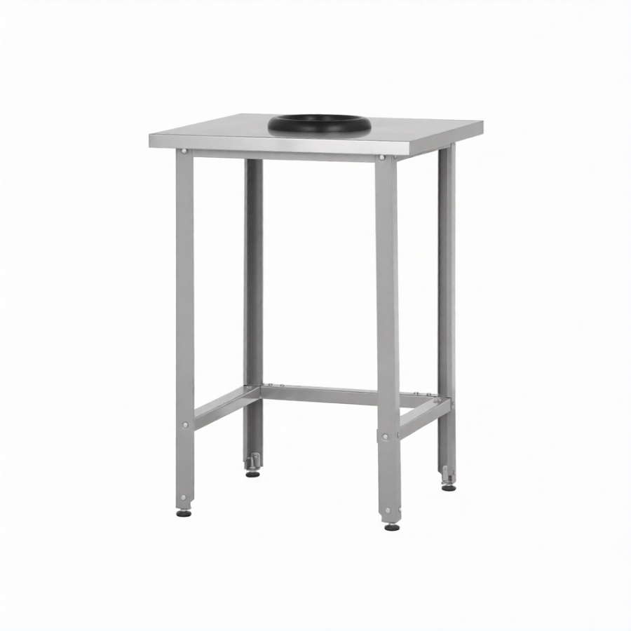 Стол СПРн 860х800х700 «Norma Inox» сбор отходов (полка-обвязка разборная; ножка проф., тр. 40)