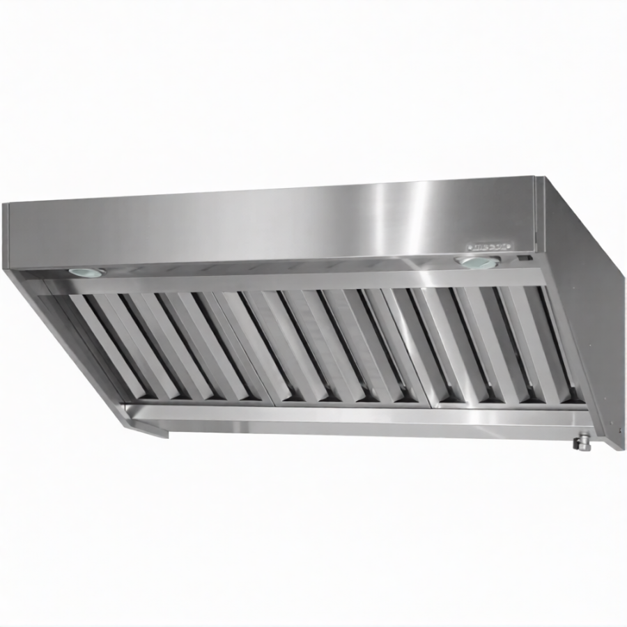 Зонт приточно-вытяжной полуоткрытый ЗППн 400х1500х1000 «Norma Inox» пристенный (к-т светильников)