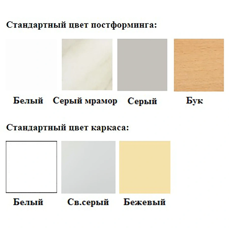 Стол для врача рабочий с 2-мя тумбами СЛ-6 (1400х600х750) (постформинг белый, каркас белый)