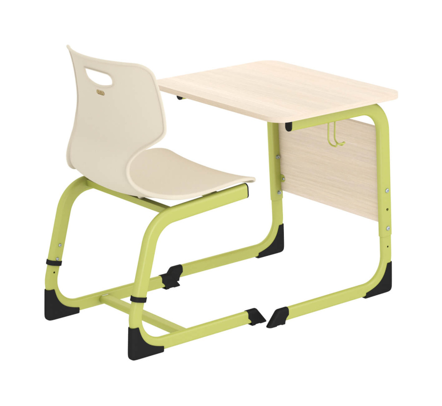 Cтол ученический дуб сонома/нежно зеленый SHT-T-TN15/3-5