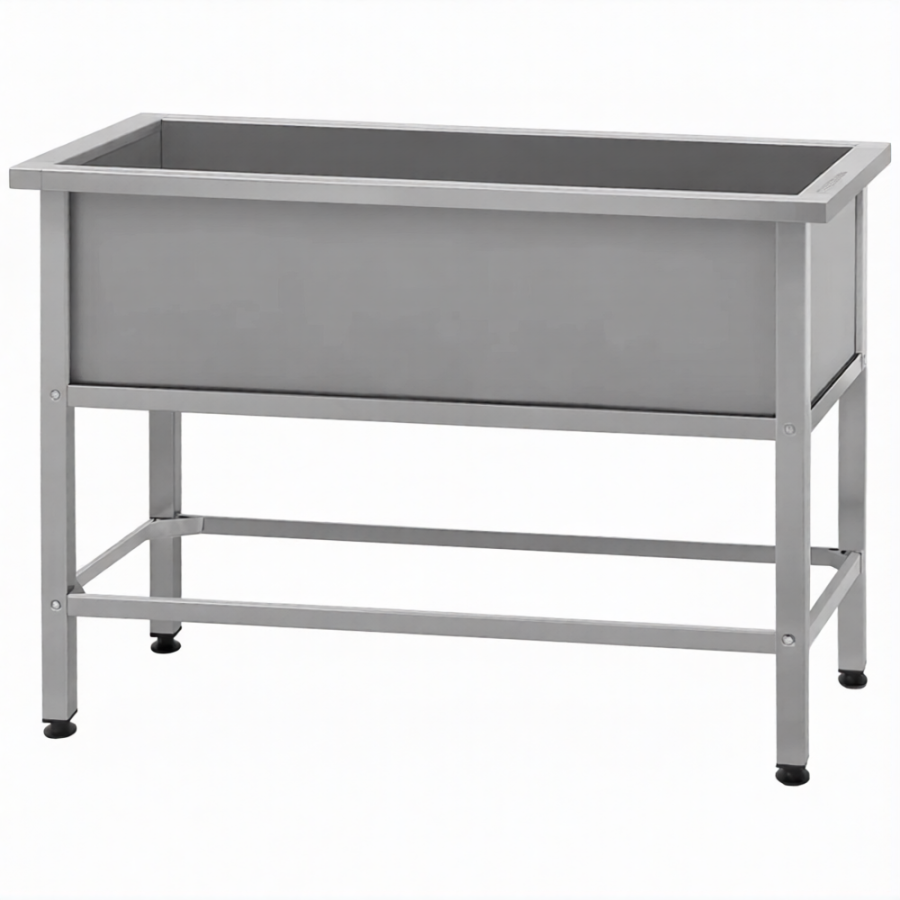 Ванна моечная ВМСн 1210  1 м/о 1110х530х350 (полка с отв. борт; ножка проф. тр. 40х40)