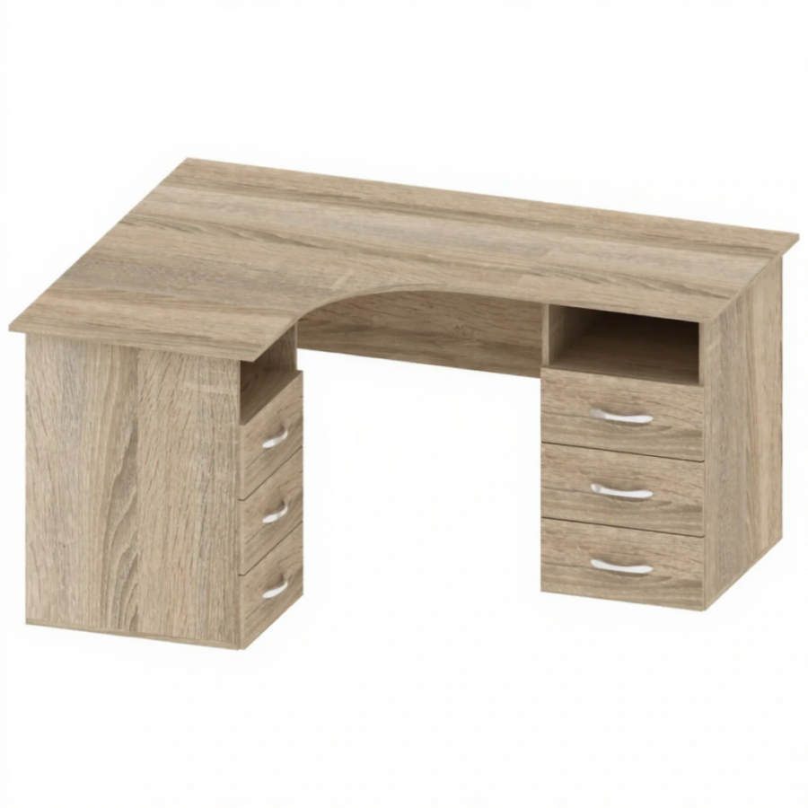 Стол угловой с двумя тумбами СТ-ШП-96