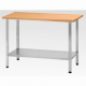 Стол кондитерский СПРн 860х1200х700 «Norma Inox» бук/40 (полка перф.; ножка проф., тр. 40)
